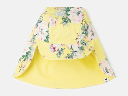 Joules Sonny Legionnaire Sun Hat, Yellow Floral For Sale