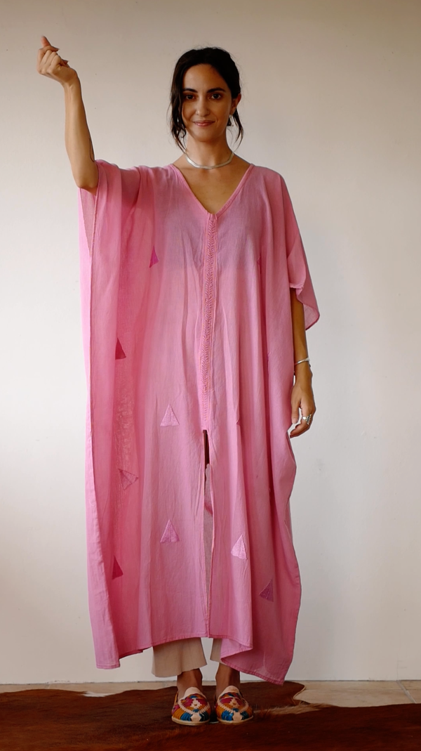 YALALAG HUIPIL CAFTAN    PINK Online Hot Sale