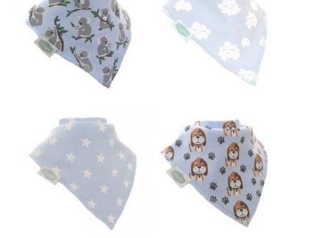 Bandana Dribble Bibs 4 Pack Cuddly Blues Online