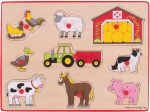 BigJigs Wooden Lift Out Peg Puzzle Farm Online