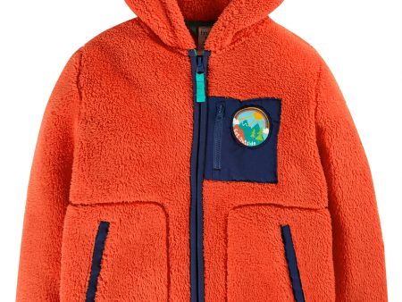 Frugi Toby Ted Fleece Jacket Bonfire Supply