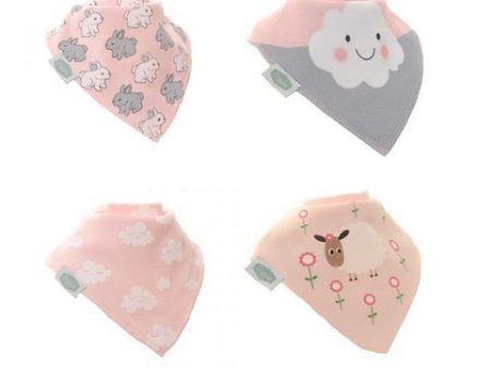 Bandana Dribble Bibs 4 Pack Cuddly Pinks Online Sale