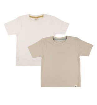 Turtledove Layering T- Shirt 2 Pack Ecru   Pumice on Sale