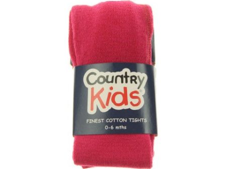 Country Kids Luxury Cotton Tights Hot Pink Hot on Sale