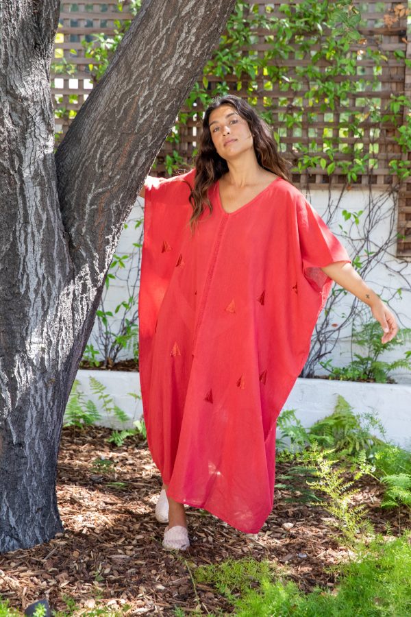 YALALAG HUIPIL CAFTAN    RED Cheap