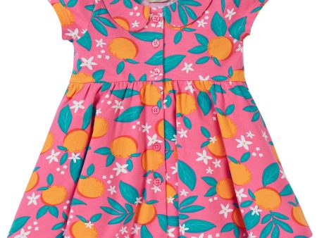 Frugi Lettie Dress Orange Blossom Hot on Sale