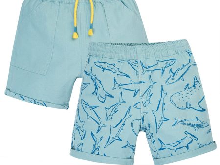 Frugi Rocky Reversible Shorts Stingray Jawsome For Cheap