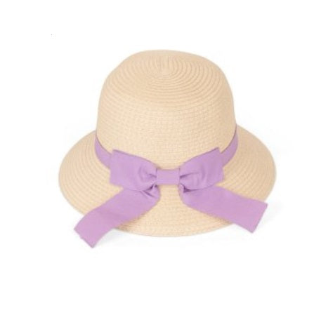 Wide Brim Straw Hat with Bow Band (2 colour options) Online now