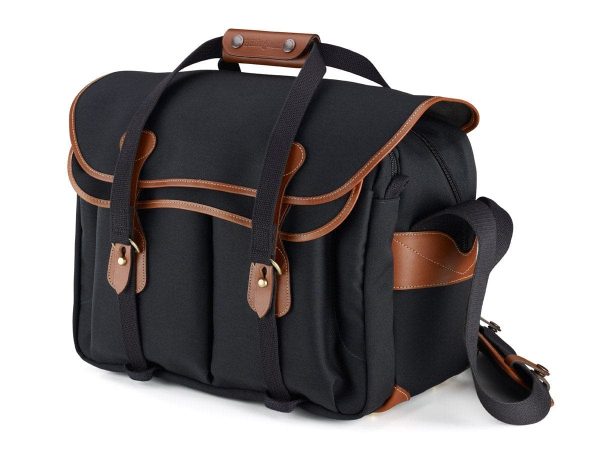 445 Camera Laptop Bag - Black Canvas   Tan Leather Sale