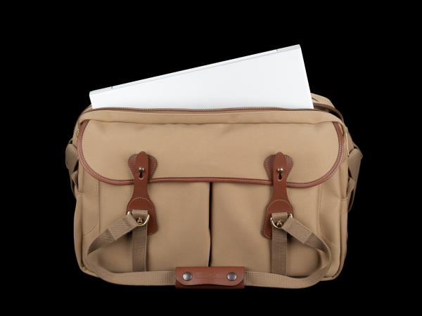 555 MKII Camera Laptop Bag - Khaki Canvas   Tan Leather For Cheap