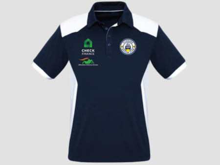 FLINDERS SOCCER CLUB POLO NAVY WHITE For Sale