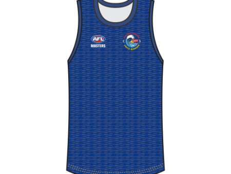 AFL Masters Men s Singlet - Blue Melange on Sale