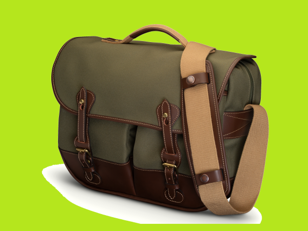 Test Bag Camera Tablet Bag - Khaki Canvas   Tan Leather Discount