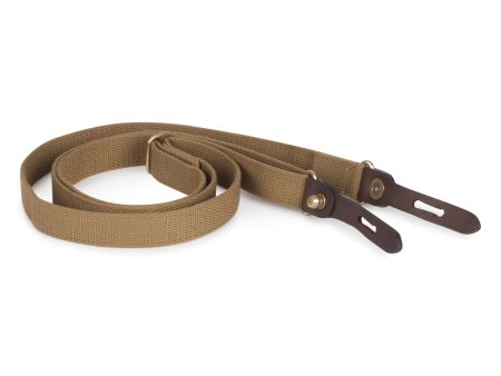 Shoulder Slings - Galbin (Khaki Webbing   Chocolate Leather   Brass) Discount