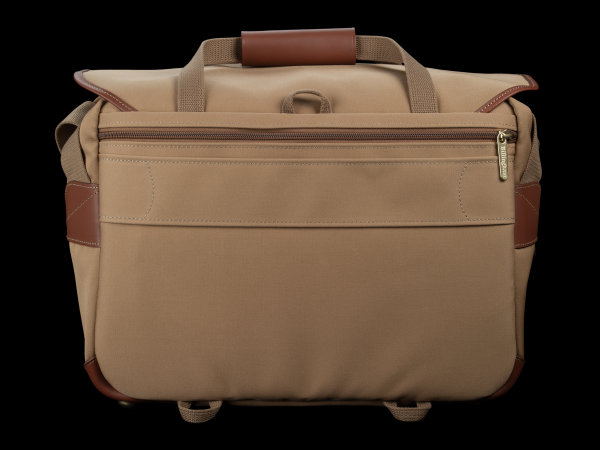 445 MKII Camera Laptop Bag - Khaki Canvas   Tan Leather For Sale