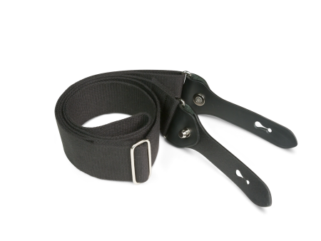 Shoulder Slings - H1 (Black Webbing   Black Leather   Nickel Coated Brass) For Sale