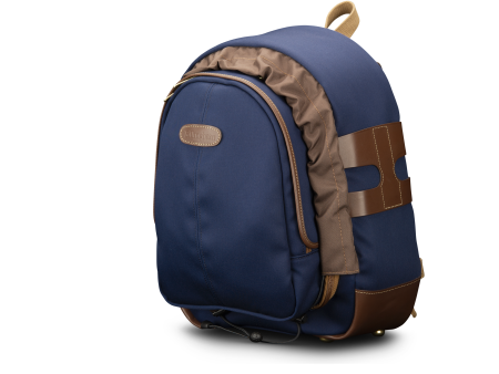 25 Rucksack For Cameras - Navy Canvas   Chocolate Leather Sale