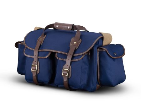 550 Camera Bag - Navy Canvas   Chocolate Leather Sale