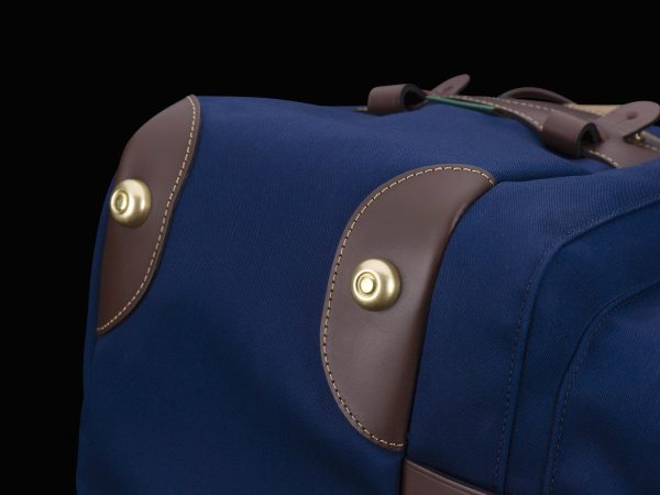 550 Camera Bag - Navy Canvas   Chocolate Leather Sale