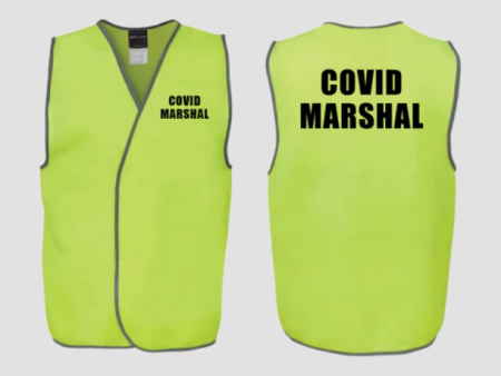 COVID-19 YELLOW MARSHAL HI VIS VESTS (QTY 11+) Sale