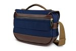 Mini Eventer Camera Tablet Bag - Navy Canvas   Chocolate Leather Cheap